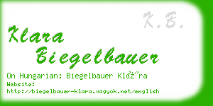 klara biegelbauer business card